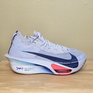 Nike Men's White and Blue Running Shoes